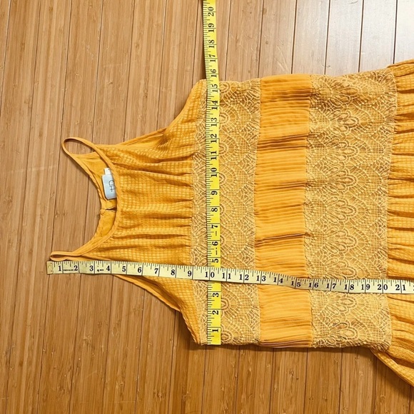 Anthropologie HD in Paris Yellow Tiered Midi Dress - size XS - Picture 6 of 6